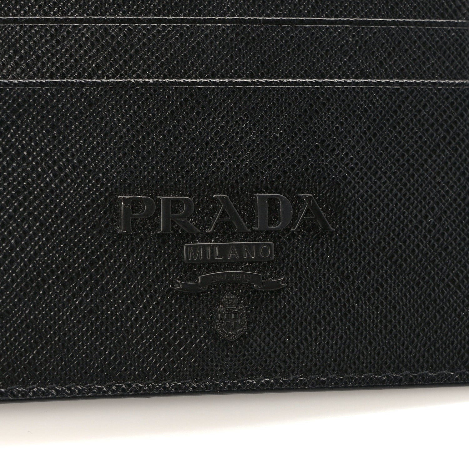 Prada Saffiano Shine Monochrome Card Holder Black 8 of 8