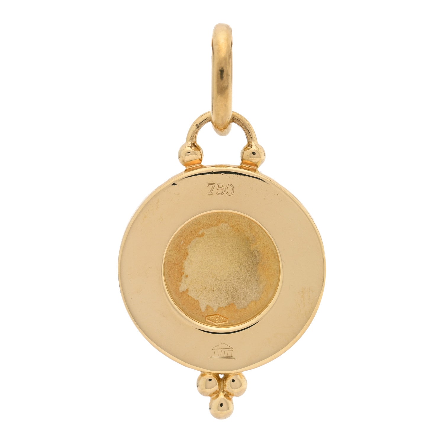 Temple St. Clair 18K Yellow Gold Diamond Small Pave Angel Pendant 3 of 3