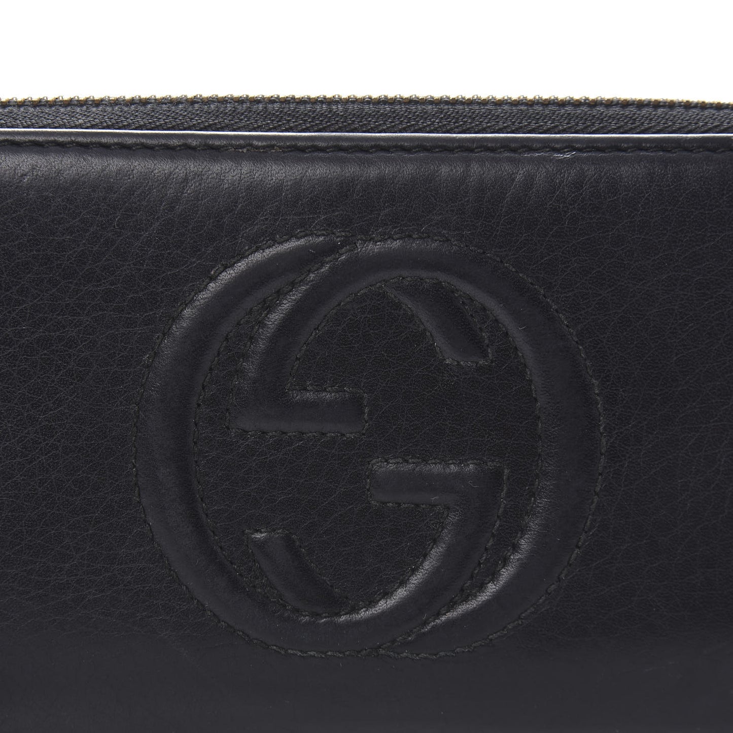 Calfskin Soho Zip Around Wallet Black