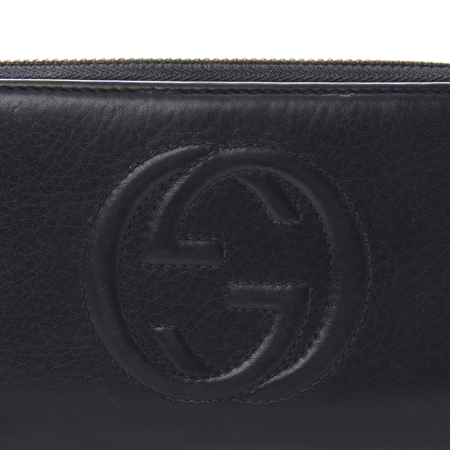 Gucci Calfskin Soho Zip Around Wallet Black 9 of 10
