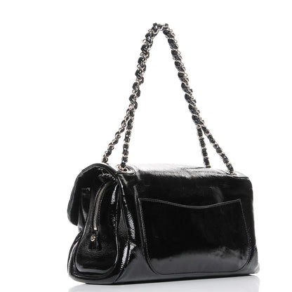 Chanel Patent Luxe Ligne Large Flap Black 3 of 9