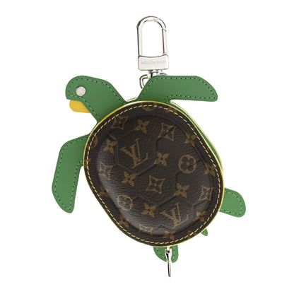 Louis Vuitton Monogram Calfskin LV Turtle Pouch Bag Charm Brown 1 of 3