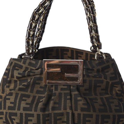 Fendi Zucca Small Mia Tote Tobacco 10 of 10