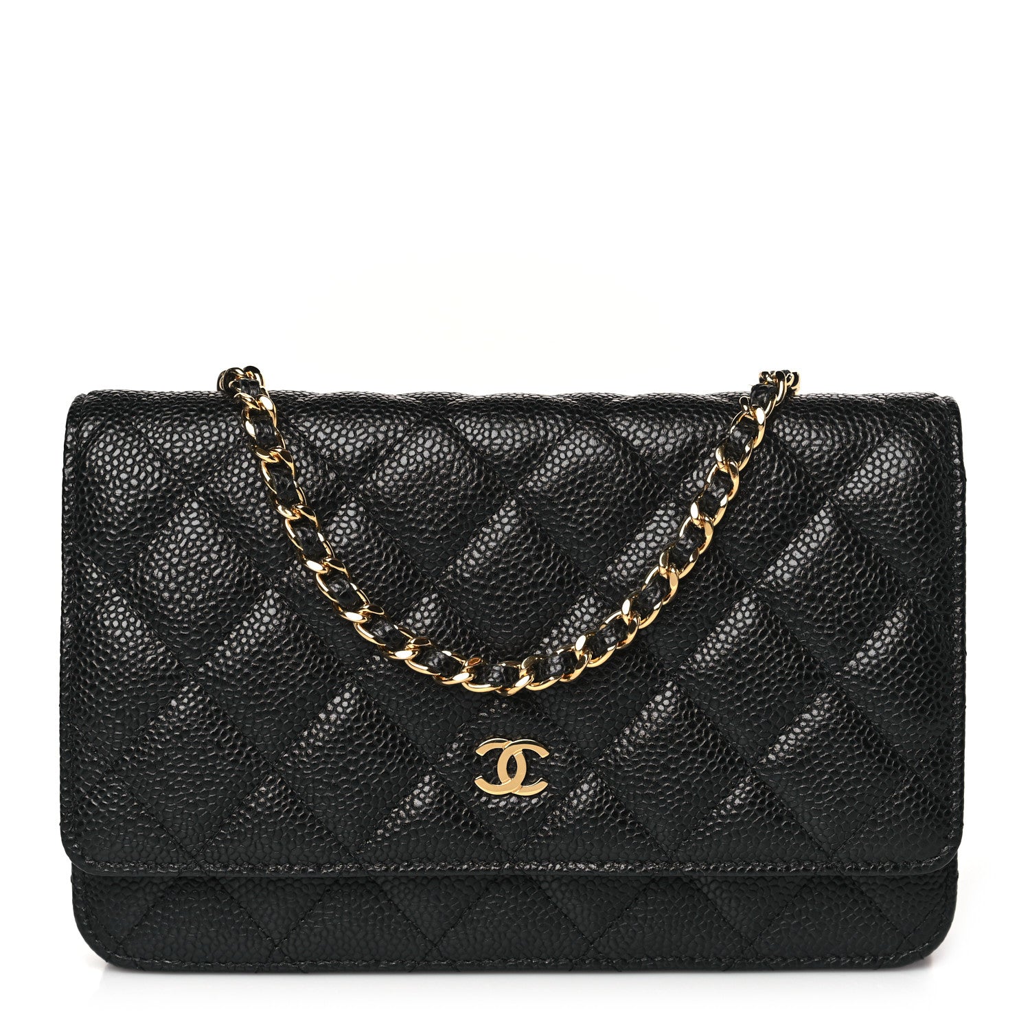 Chanel Caviar Quilted Wallet on Chain WOC Black 1 of 12