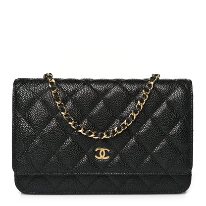 Chanel Caviar Quilted Wallet on Chain WOC Black 1 of 12