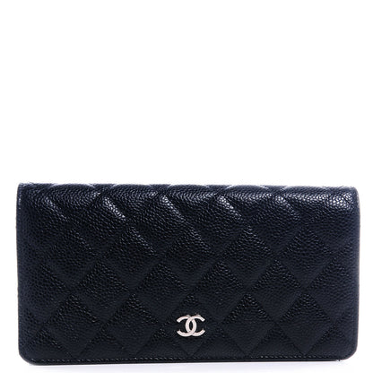 Chanel Caviar Quilted Yen Wallet Black 1 of 9