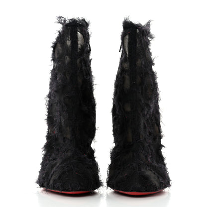 Christian Louboutin Organza Toubootfrou 100 Ankle Booties 35.5 Black 2 of 7