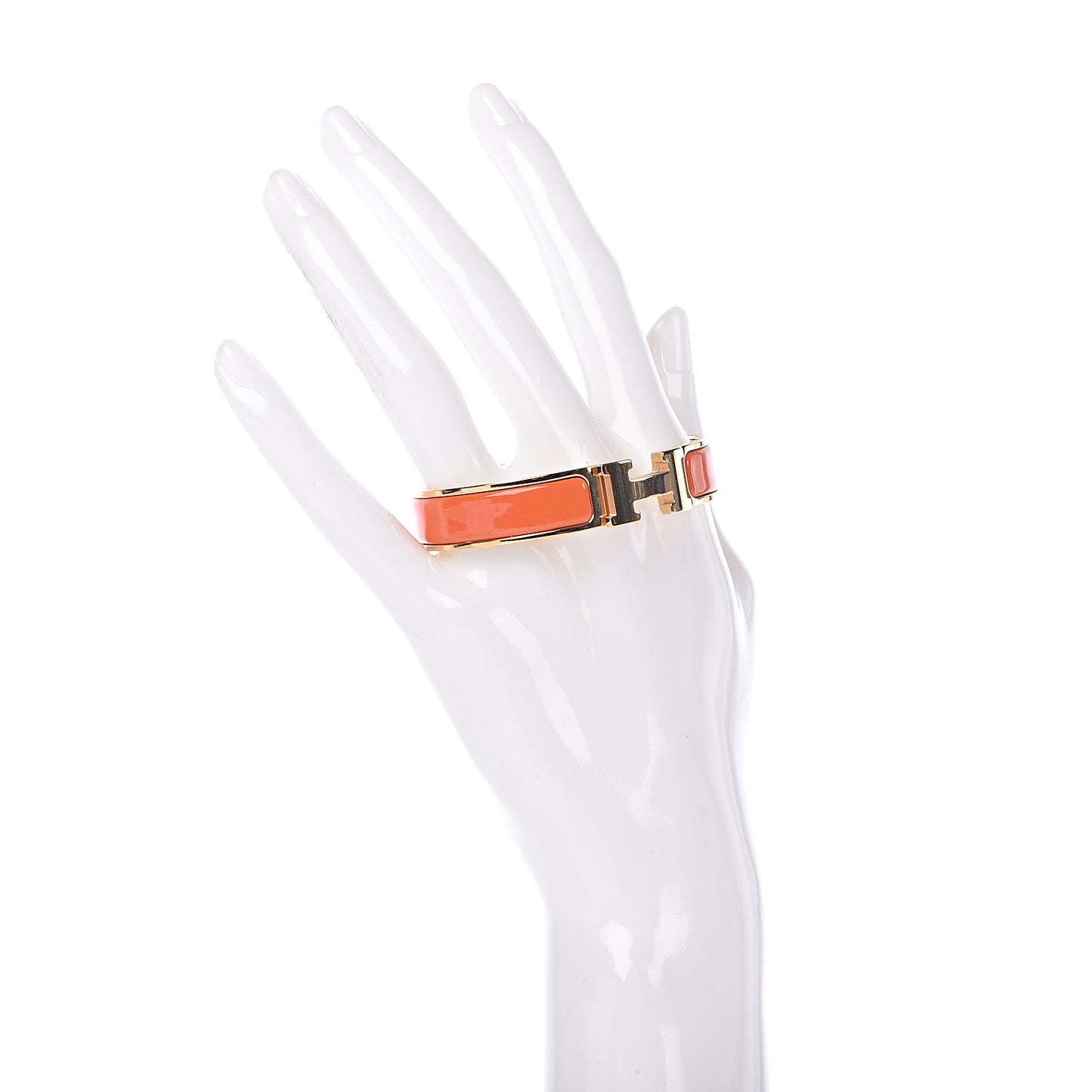 Enamel Narrow Clic Clac H Bracelet PM Orange