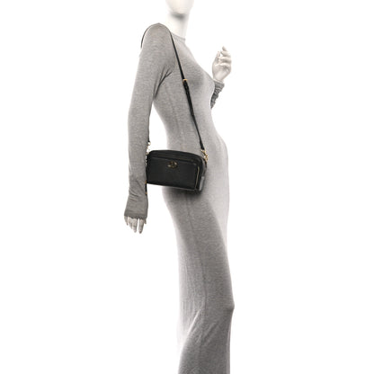 Christian Dior Grained Calfskin Caro Double Pouch Black 2 of 10