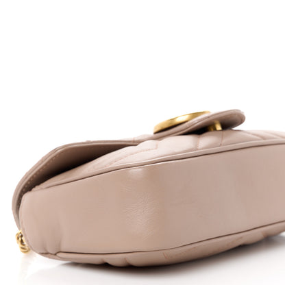 Gucci Calfskin Matelasse Super Mini GG Marmont Shoulder Bag Porcelain Rose 10 of 11