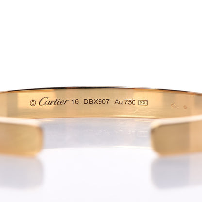 Cartier 18K Yellow Gold LOVE Cuff Bracelet 16 4 of 8
