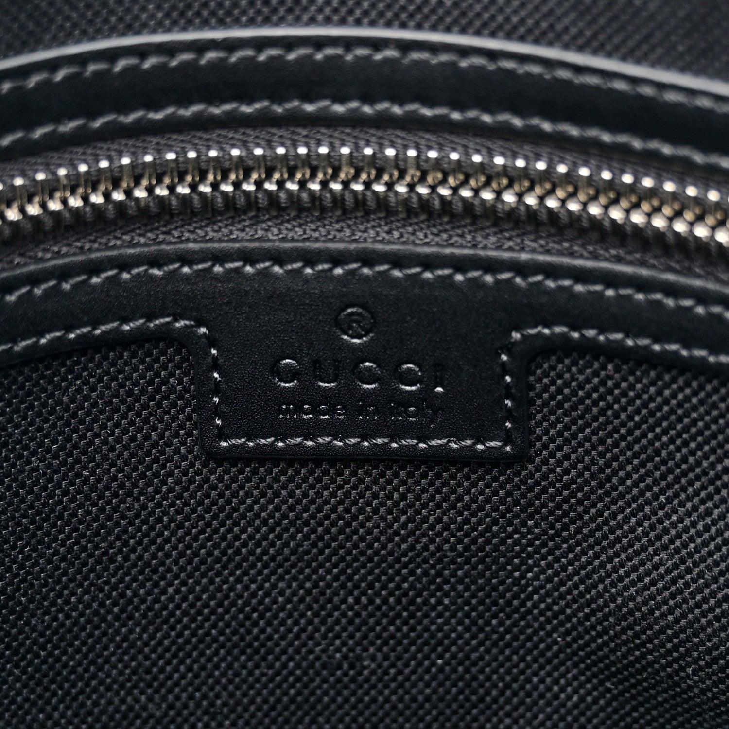 Gucci GG Supreme Monogram Appia Calfskin Web Flat Messenger Bag Black Grey 6 of 10