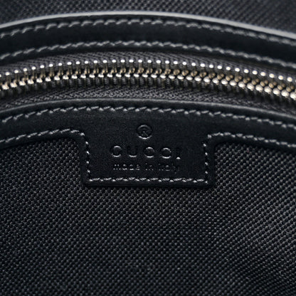 Gucci GG Supreme Monogram Appia Calfskin Web Flat Messenger Bag Black Grey 6 of 10