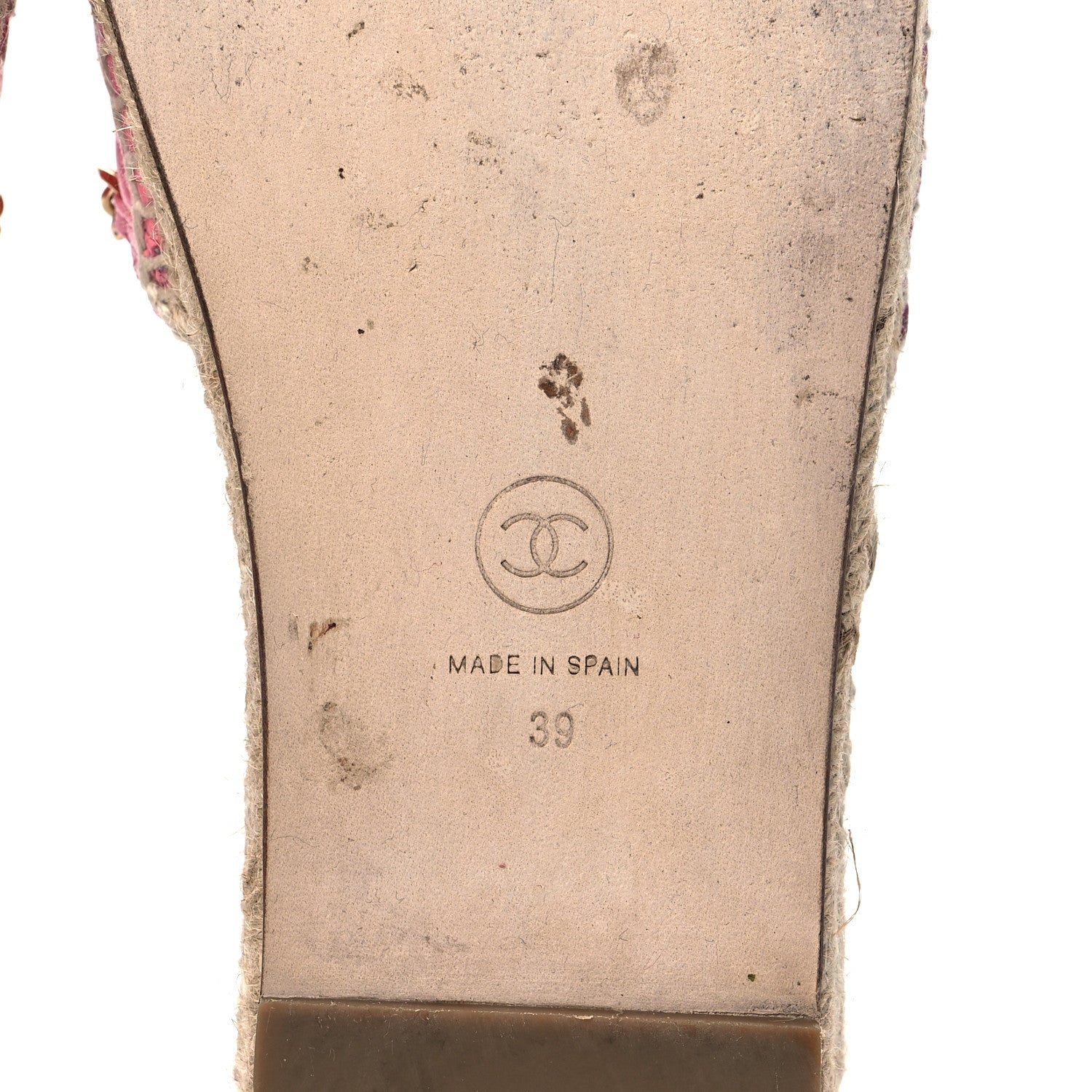Chanel Lambskin Quilted CC Espadrille Slip On Sandals 39 Pink 6 of 10