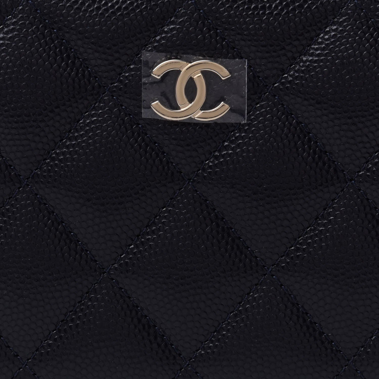 Chanel Caviar Quilted Small Zip Around Wallet Navy 9 of 12