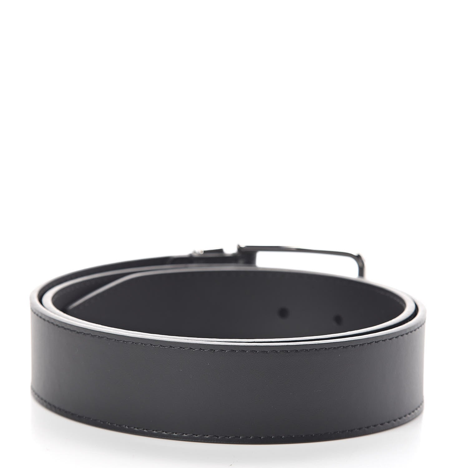 Louis Vuitton Calfskin 35mm Pont Neuf Belt 80 32 Black 3 of 7
