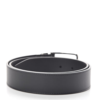 Louis Vuitton Calfskin 35mm Pont Neuf Belt 80 32 Black 3 of 7
