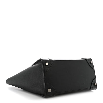 Celine Drummed Calfskin Mini Luggage Black 4 of 12