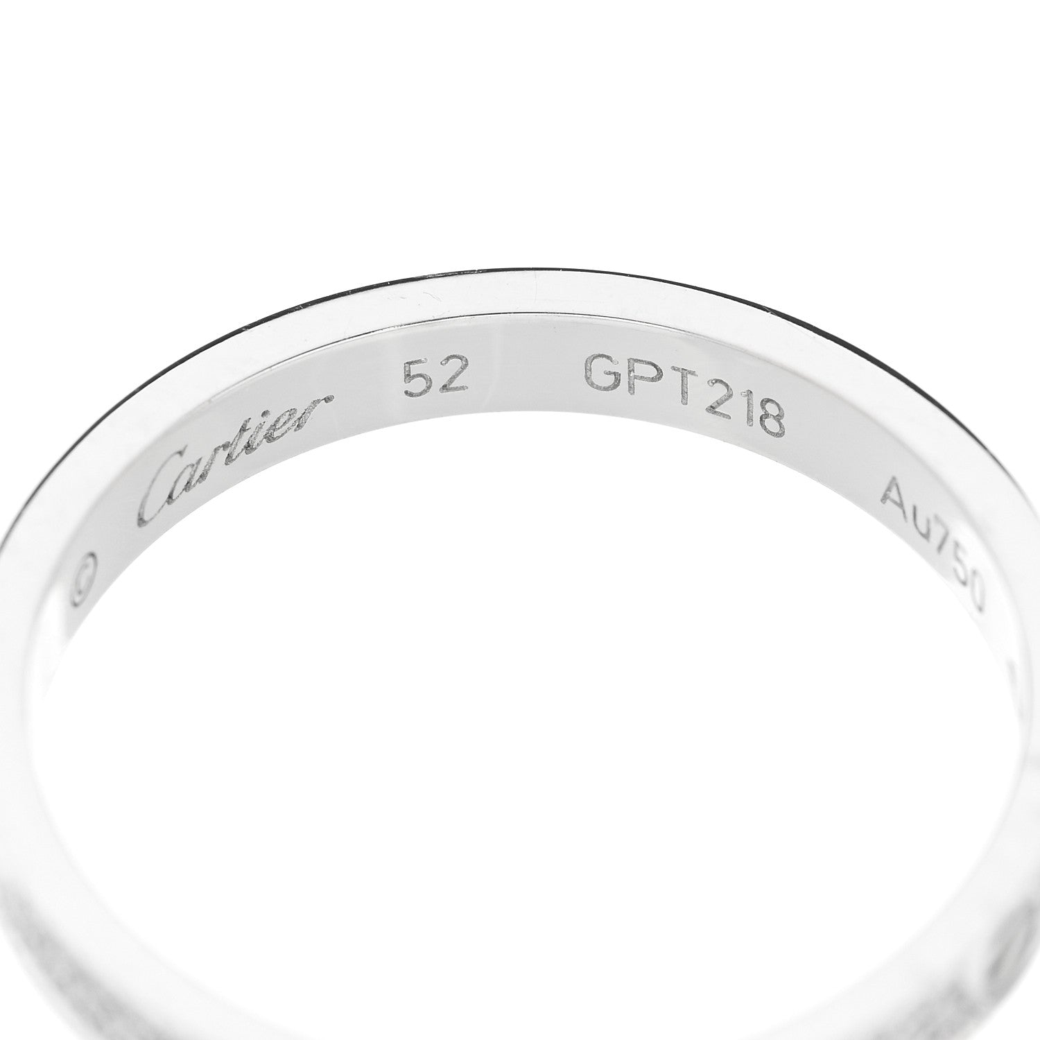 Cartier 18K White Gold Diamond 2.6mm LOVE Paved Band Ring 52 6 4 of 5