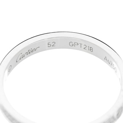 Cartier 18K White Gold Diamond 2.6mm LOVE Paved Band Ring 52 6 4 of 5