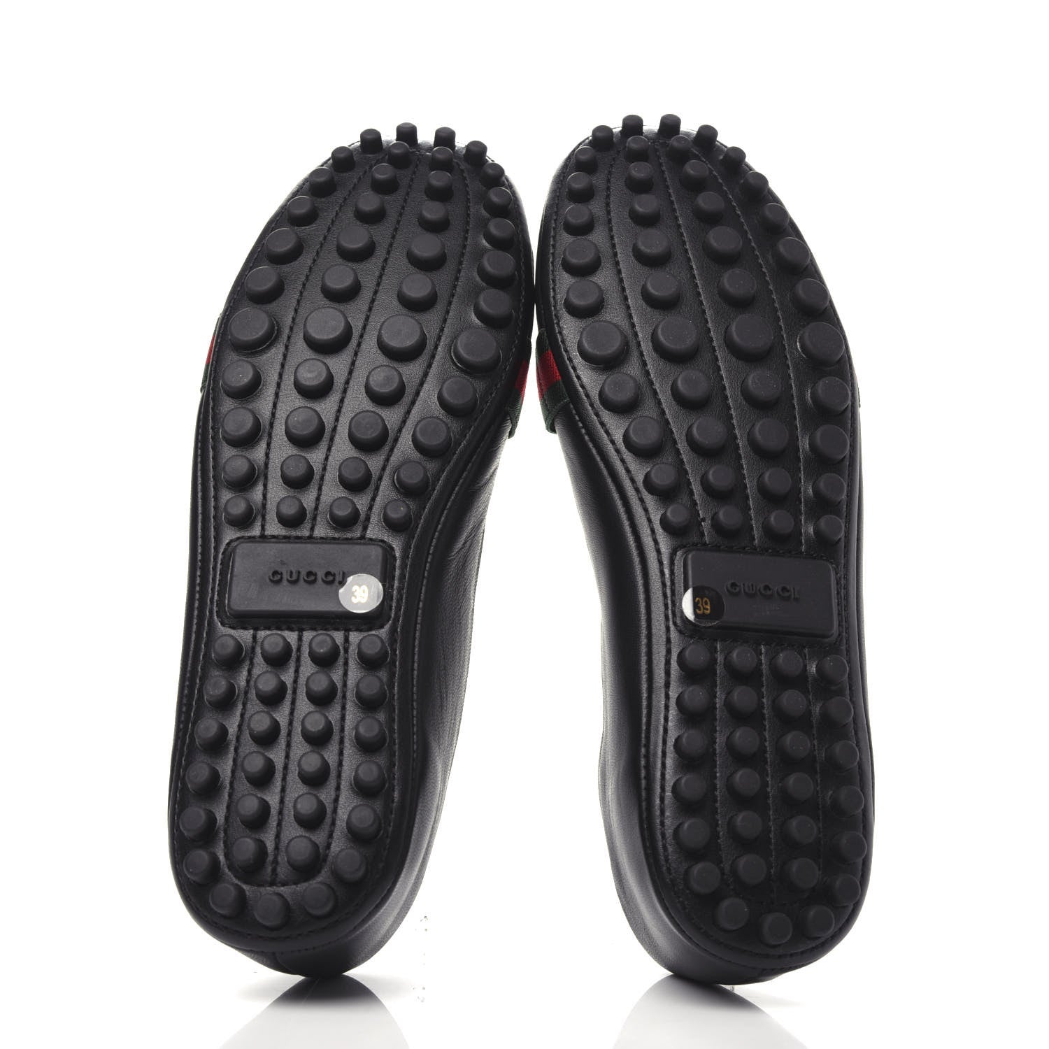 Gucci Calfskin Bayadere Bee Ballerina Flats 39 Black 6 of 12