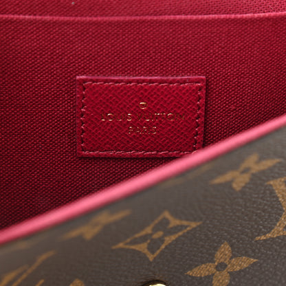 Louis Vuitton Monogram Pochette Felicie Chain Wallet Fuchsia 6 of 10