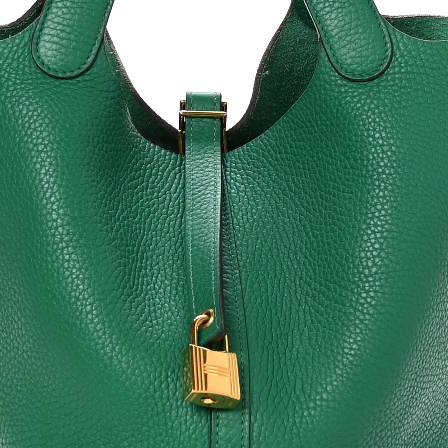 Taurillon Clemence Picotin Lock 22 MM  Vert Jade