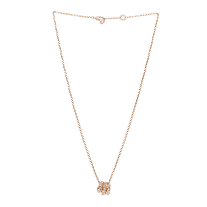 Bulgari 18K Rose Gold Diamond Serpenti Viper Pave Pendant Necklace 3 of 6