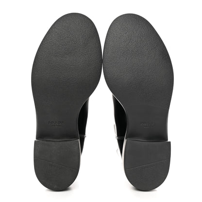 Prada Spazzolato Metal Triangle Logo 50mm Chelsea Boots 37 Black 5 of 9