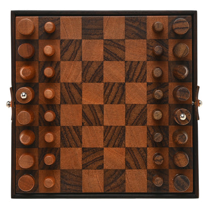 Hermes Sapodilla Cassia Wood Mini Samarcande Chess Game 3 of 8