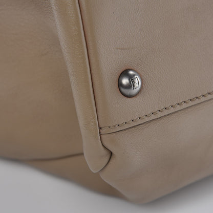 Fendi Vitello Saddle Ayers Large Peekaboo Iconic Satchel Argilla Saddle 17 of 23