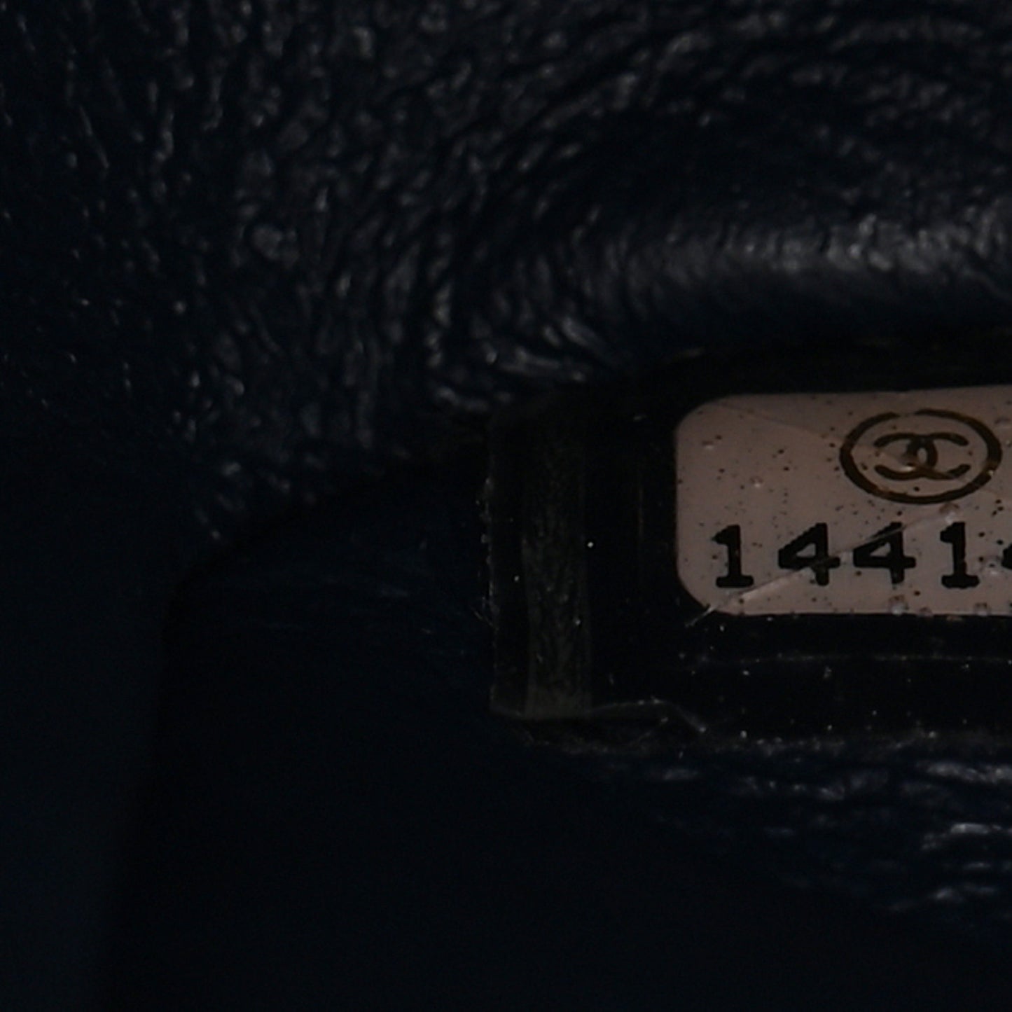 Patent Quilted Jumbo Double Flap Navy