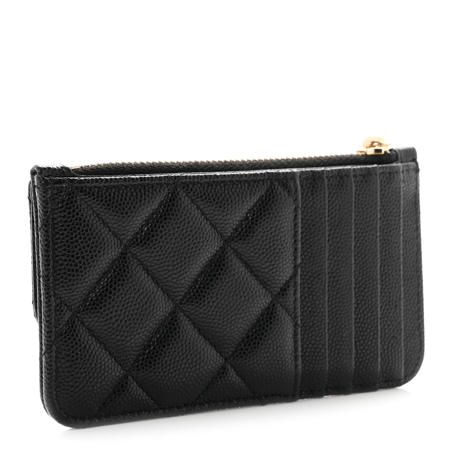 Chanel Caviar Quilted Flap Zip Card Holder Black 3 of 8