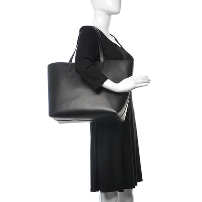 Mansur Gavriel Calfskin Large Shopping Tote Black Flamma 2 of 8