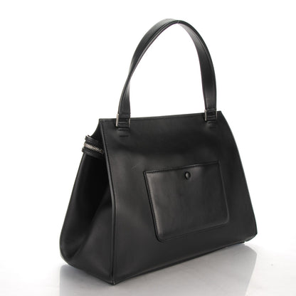 Celine Python Smooth Calfskin Medium Edge Shoulder Bag Black 3 of 9