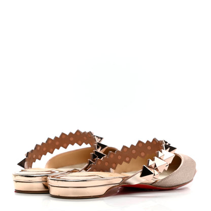 Christian Louboutin Mini Glitter Planet Choc Flat Mules 37 Courtisane Pink Bronze 4 of 8