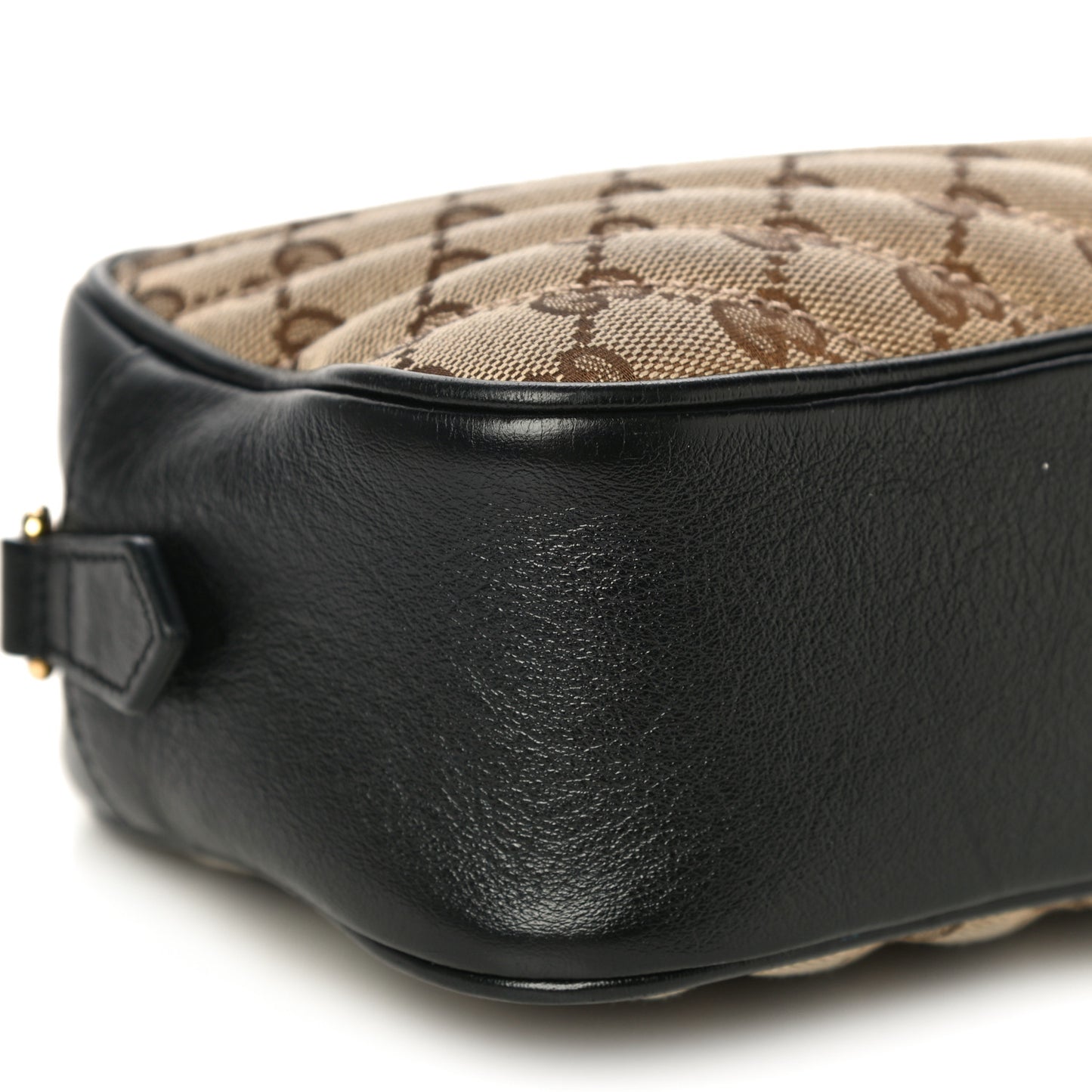 Monogram Matelasse Diagonal Small GG Marmont Chain Shoulder Bag Beige Black