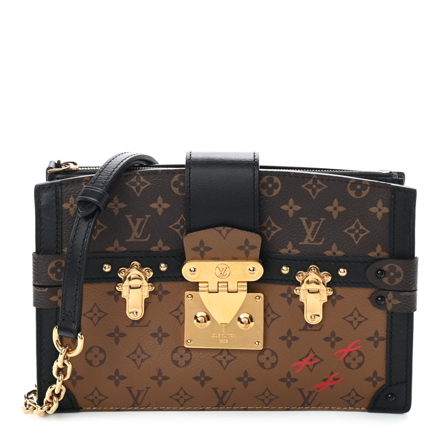 Reverse Monogram Trunk Clutch