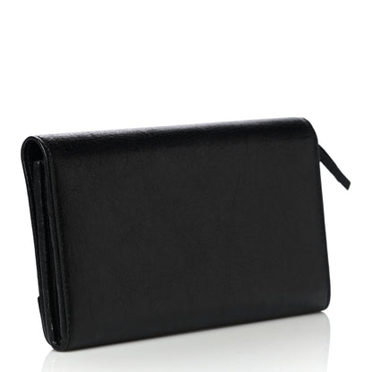 Balenciaga Agneau Classic Hardware Money Wallet Black 3 of 12