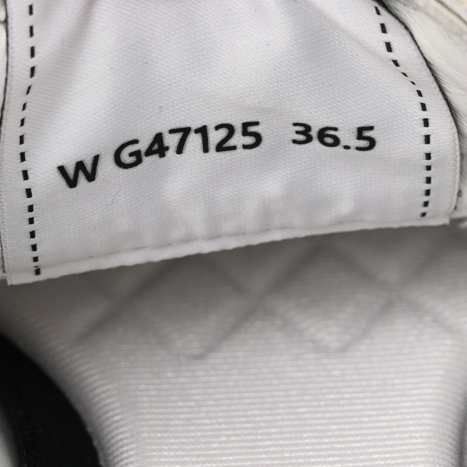Chanel Calfskin Embossed Suede Sneakers 36.5 White Black 9 of 10