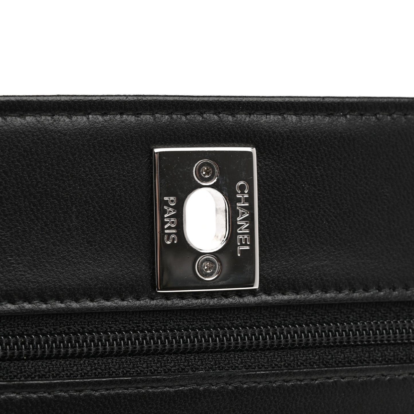Lambskin Quilted Trendy CC Wallet On Chain WOC Black