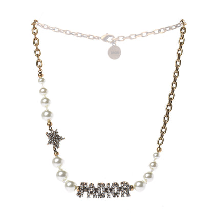 Christian Dior Pearl Tribal Choker Necklace Gold 3 of 5