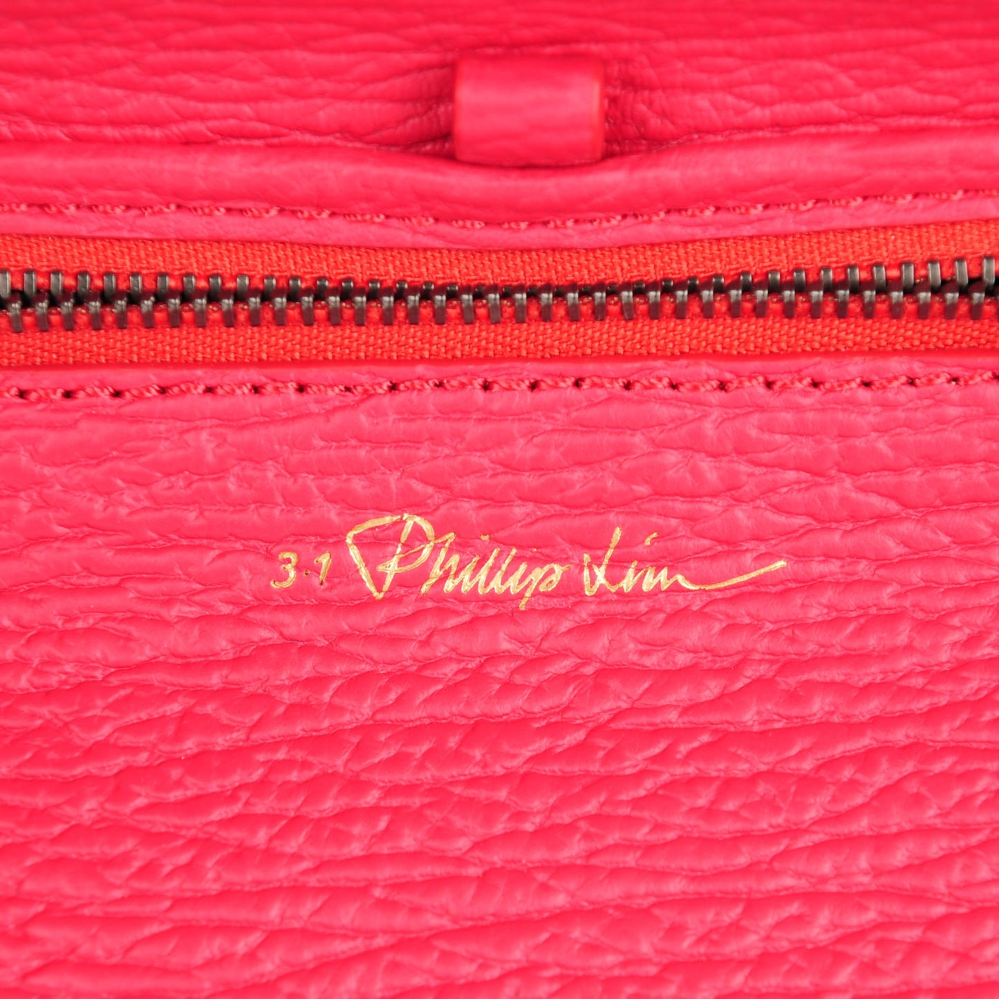 3.1 Textured Calfskin Mini Pashli Satchel Raspberry