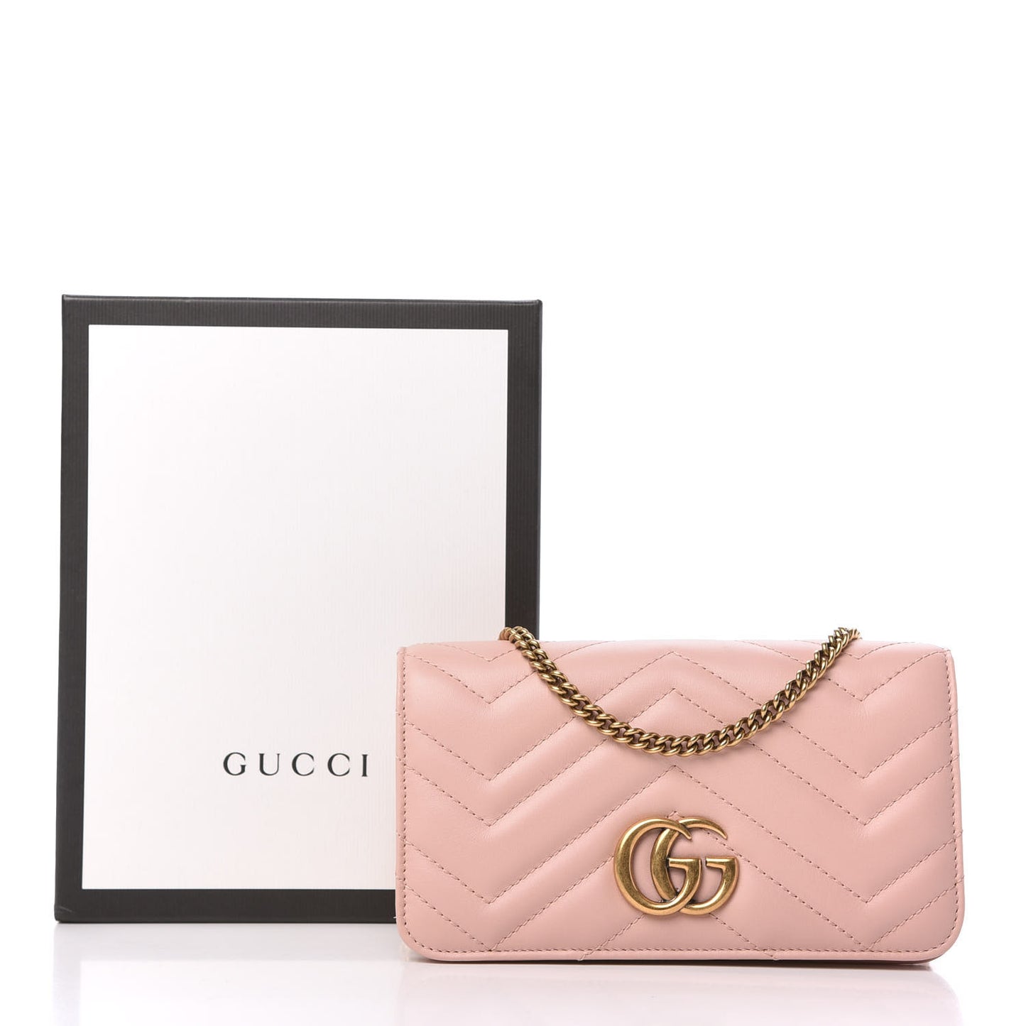 Calfskin Matelasse GG Marmont Mini Bag Perfect Pink