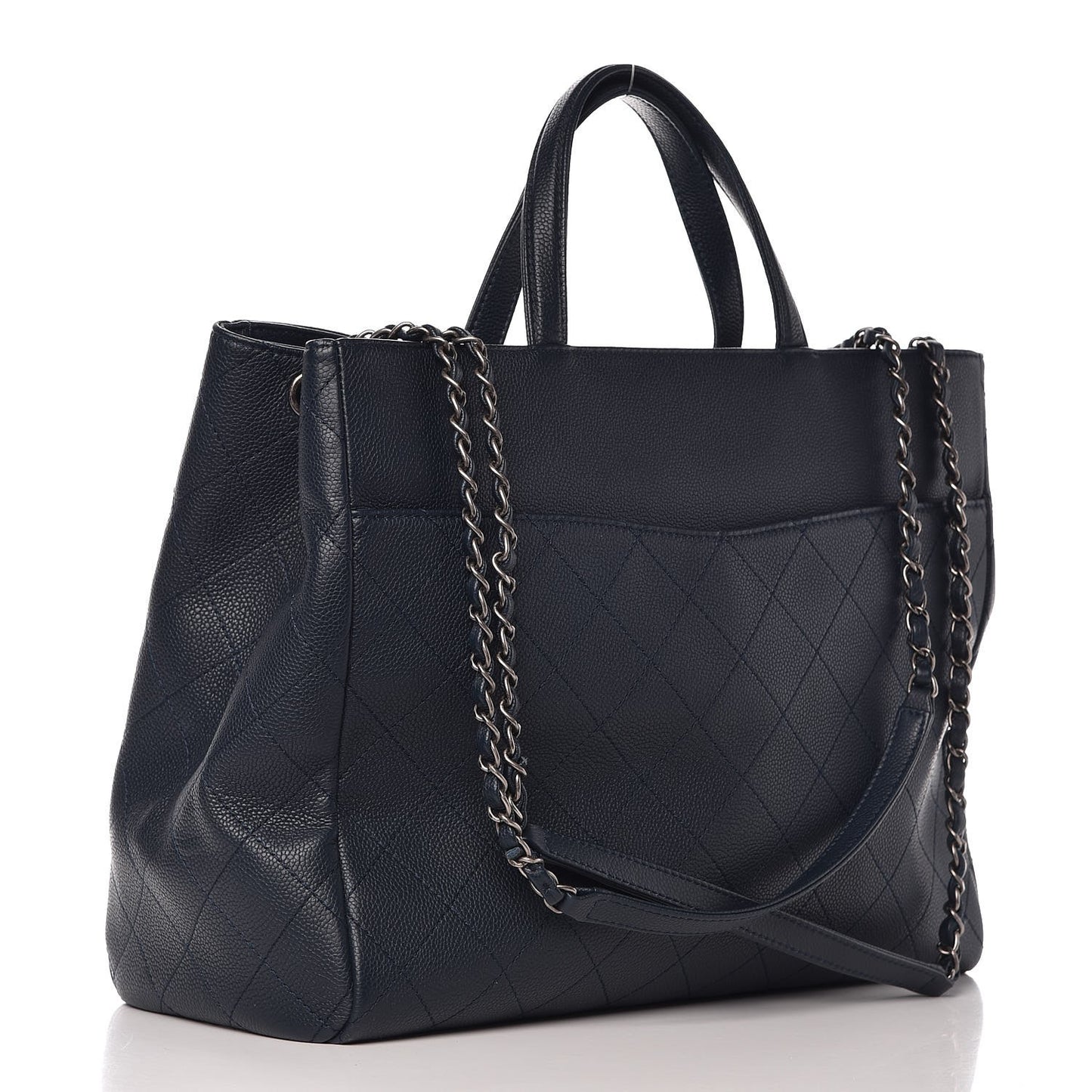 Caviar Large Shopping Tote Navy