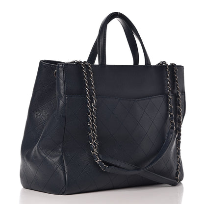 Chanel Caviar Large Shopping Tote Navy 4 of 8