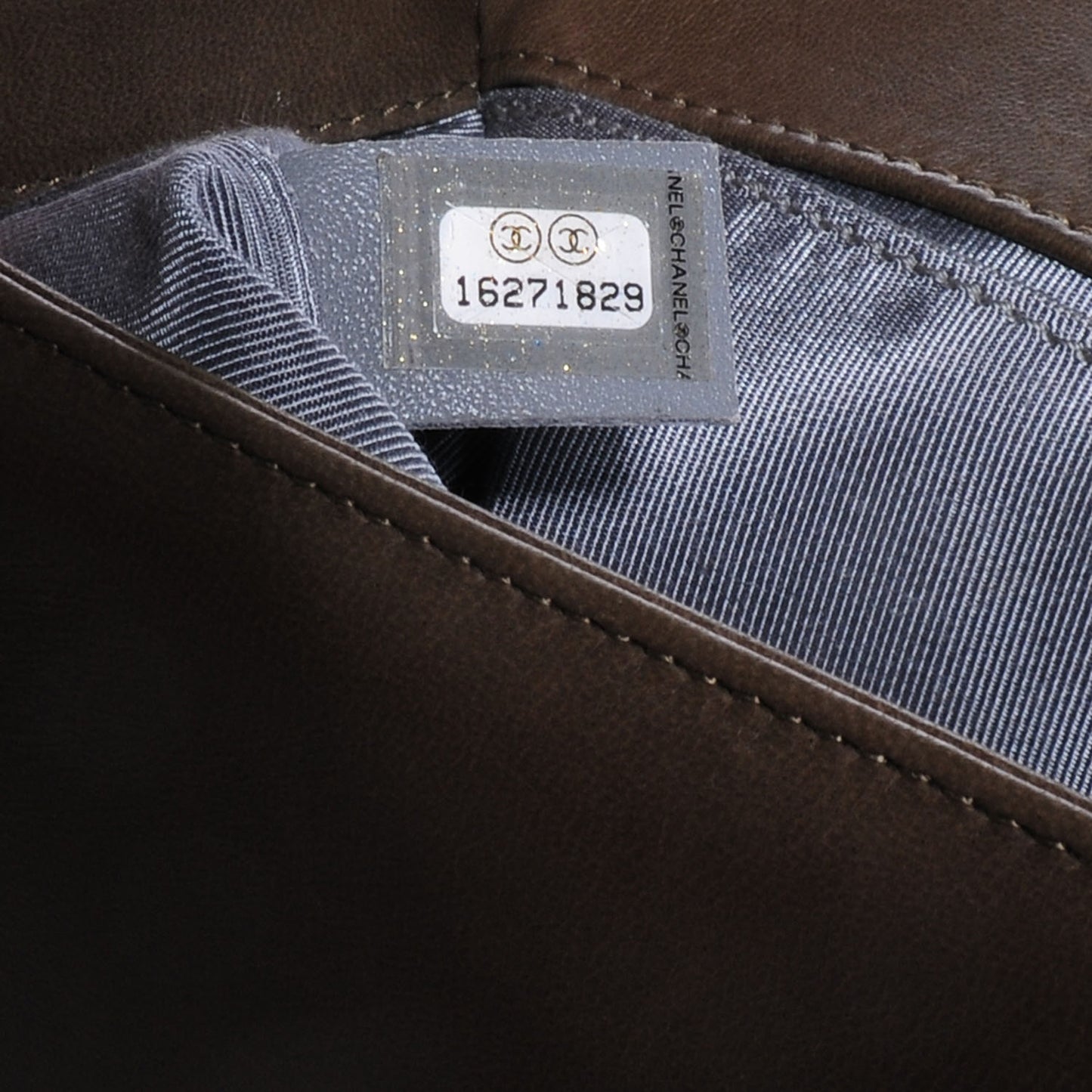 Lambskin Quilted Medium Boy Flap Khaki