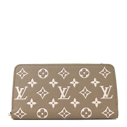 Louis Vuitton Empreinte Monogram Spring in the City Zippy Wallet Kaki Beige Cream 1 of 9