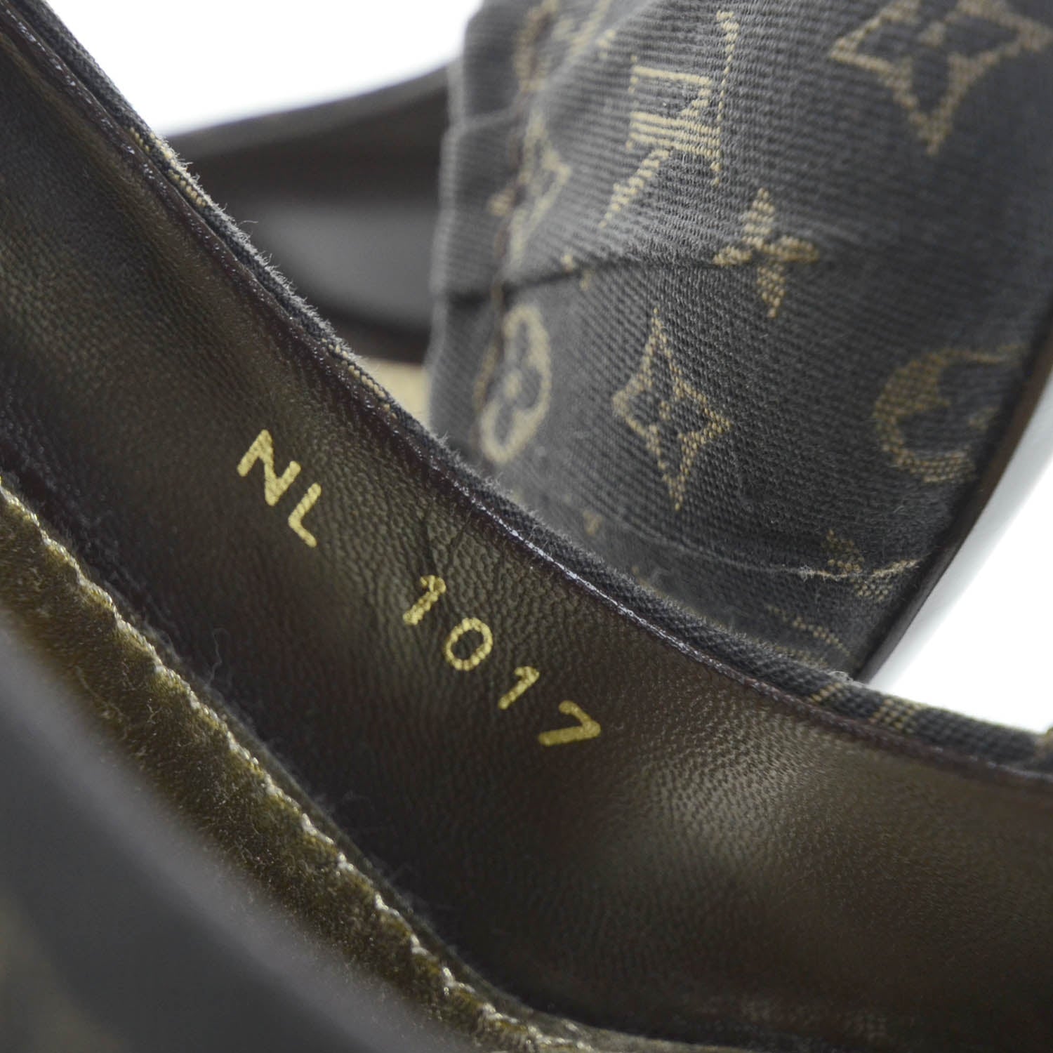 Louis Vuitton Mini Lin Monogram Heels Pumps Ebene 37 6 of 12