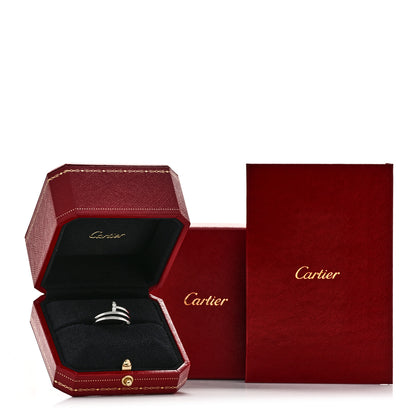 Cartier 18K White Gold Diamond Double Juste Un Clou Ring 53 6.25 6 of 6